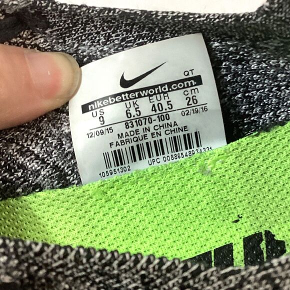 Nike Free RN Flyknit-Women's 9-'Oreo' Black/White Knit Running Shoes- 831017-001 - Picture 8 of 8